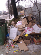 В Центральном районе проводится ежедневный мониторинг контейнерных площадок, расположенных у торговых объектов