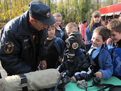 Воронежские школьники учатся безопасному поведению в чрезвычайных ситуациях