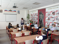 В школе Ленинского района открылся кабинет воинской славы России В школе Ленинского района открылся кабинет воинской славы России