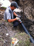 На улице Туристской Железнодорожного района отремонтировали изношенную водопроводную сеть 