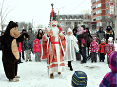 В районах Воронежа проходят новогодние мероприятия