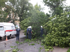 Спасатели ликвидируют последствия непогоды