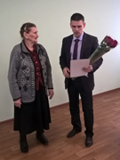 Жительницу Левобережного района поздравили с юбилеем