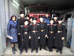 Воспитанники «Михайловского кадетского корпуса» в гостях у воронежских спасателей